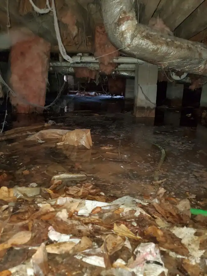 Crawl space flood assessment for Commercial Water Damage Restoration in Tittabawassee